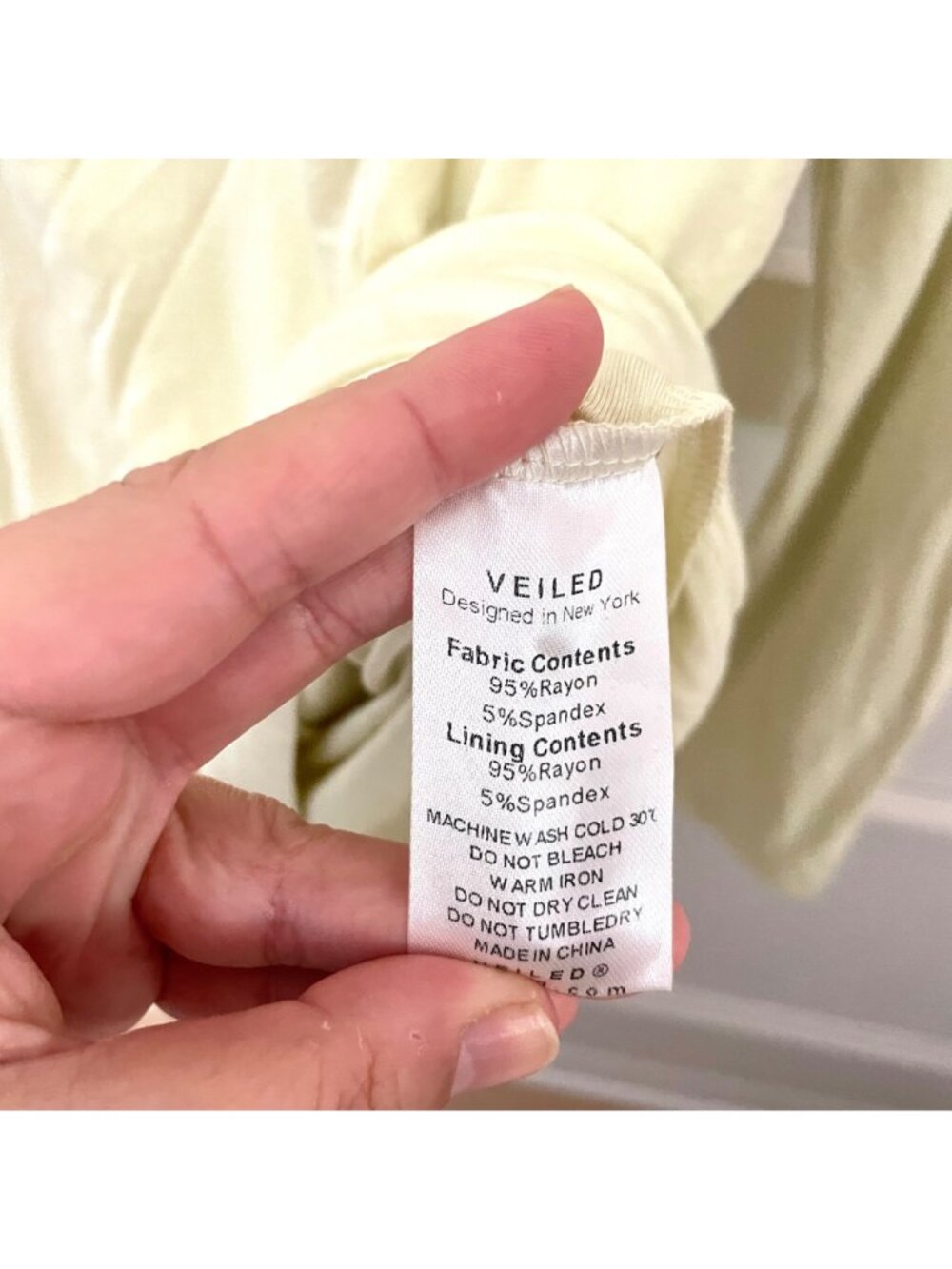 Nwt Veiled Ny Asymmetric Rouched Jersey Top Butter Yellow Size L Modest Classic — image 4 of 8